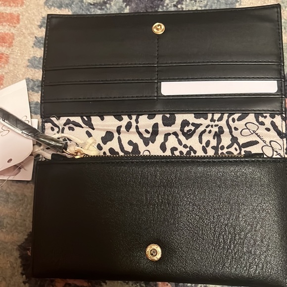 Black Jessica Simpson wallet with credit card holder small change purse. NWT - Picture 5 of 8